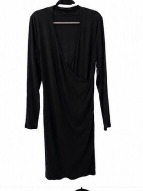 Banana Republic Black wrap Stretch Dress L